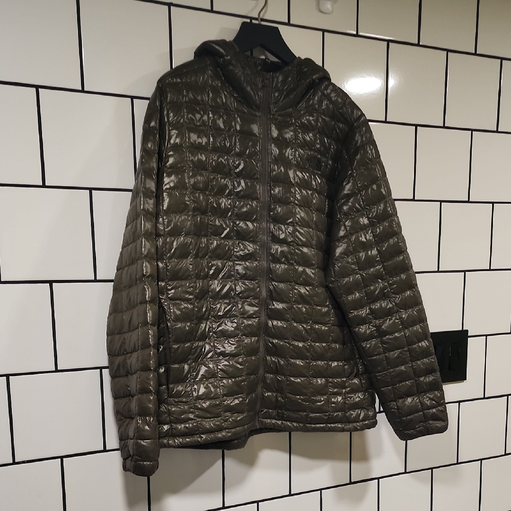 Women's Olive Quilted Puffy Jacket